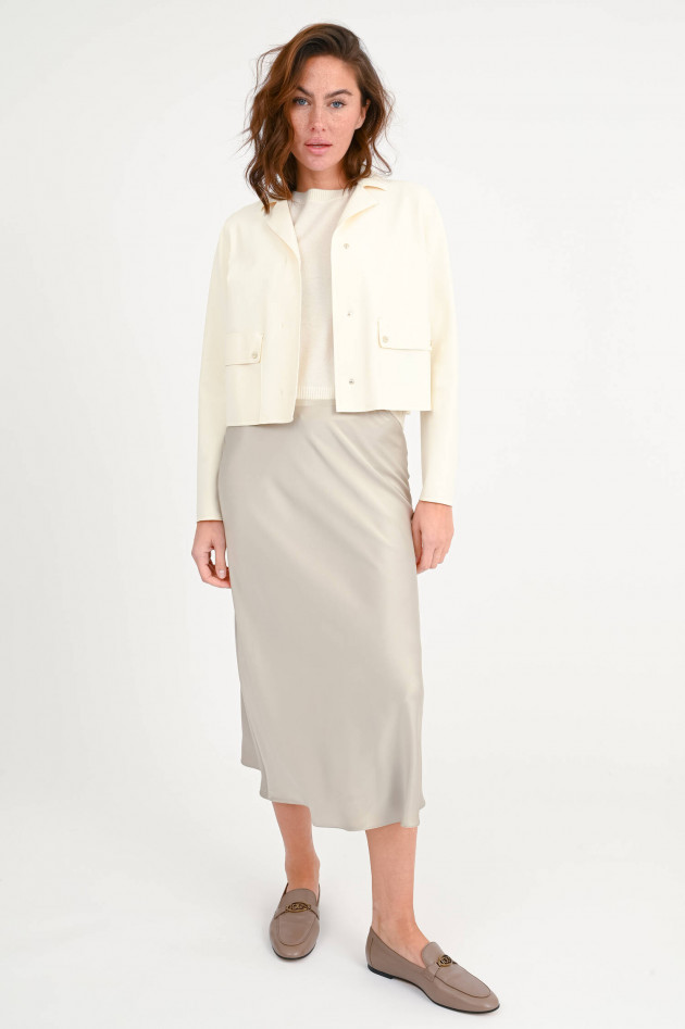Max Mara Rock aus Seide in Champagne