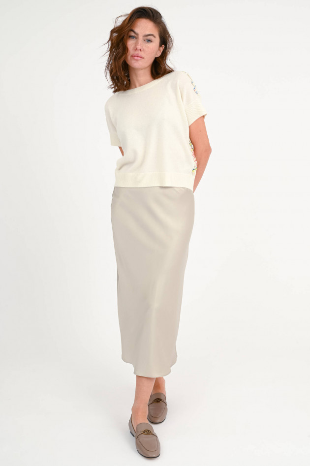 Max Mara Rock aus Seide in Champagne