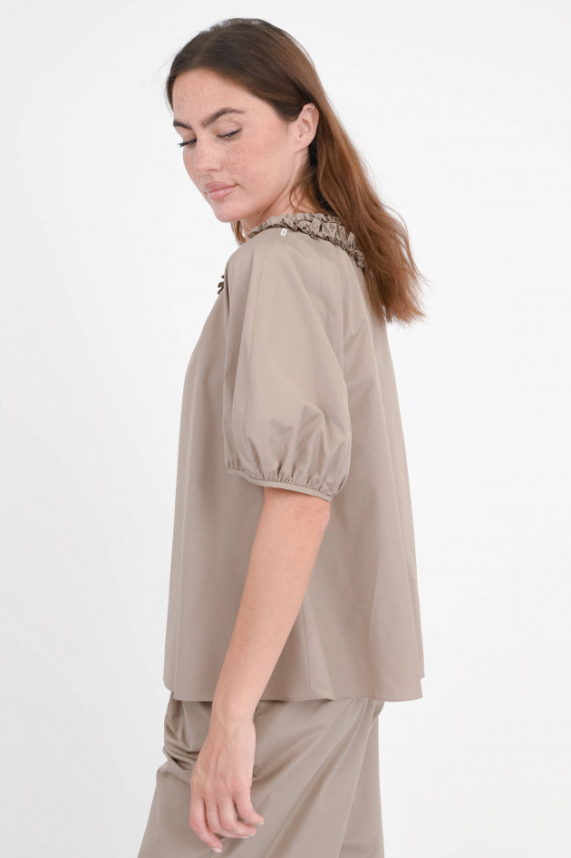 Max Mara-S Bluse ORIANA mit dekorativen Details in Taubengrau