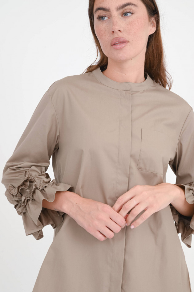 Max Mara-S Bluse FAVOLA mit Ärmel-Details in Taubengrau