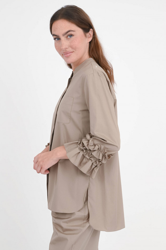 Max Mara-S Bluse FAVOLA mit Ärmel-Details in Taubengrau