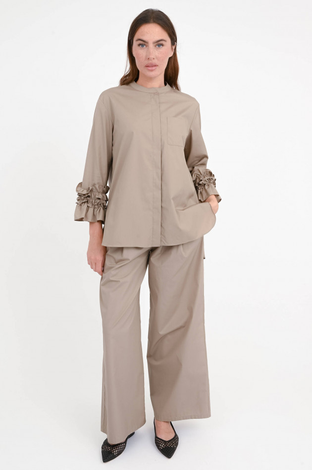 Max Mara-S Bluse FAVOLA mit Ärmel-Details in Taubengrau