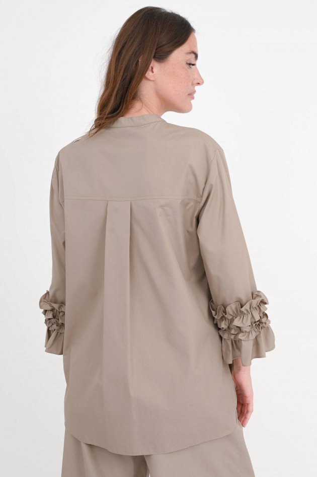 Max Mara-S Bluse FAVOLA mit Ärmel-Details in Taubengrau