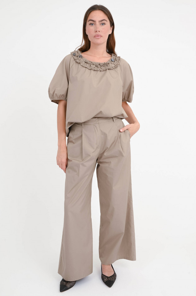 Max Mara-S Wide-Leg Hose NORA in Taubengrau