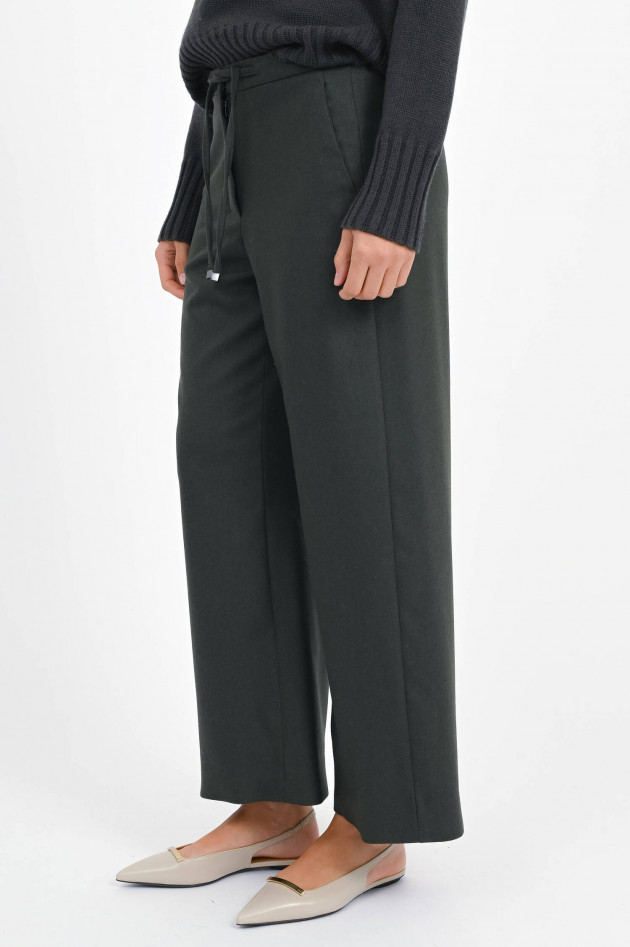 Max Mara-S Wide-Leg Culotte FLORIA in Dunkelgrün