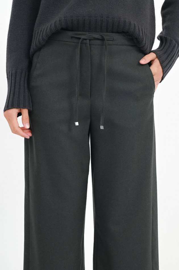 Max Mara-S Wide-Leg Culotte FLORIA in Dunkelgrün