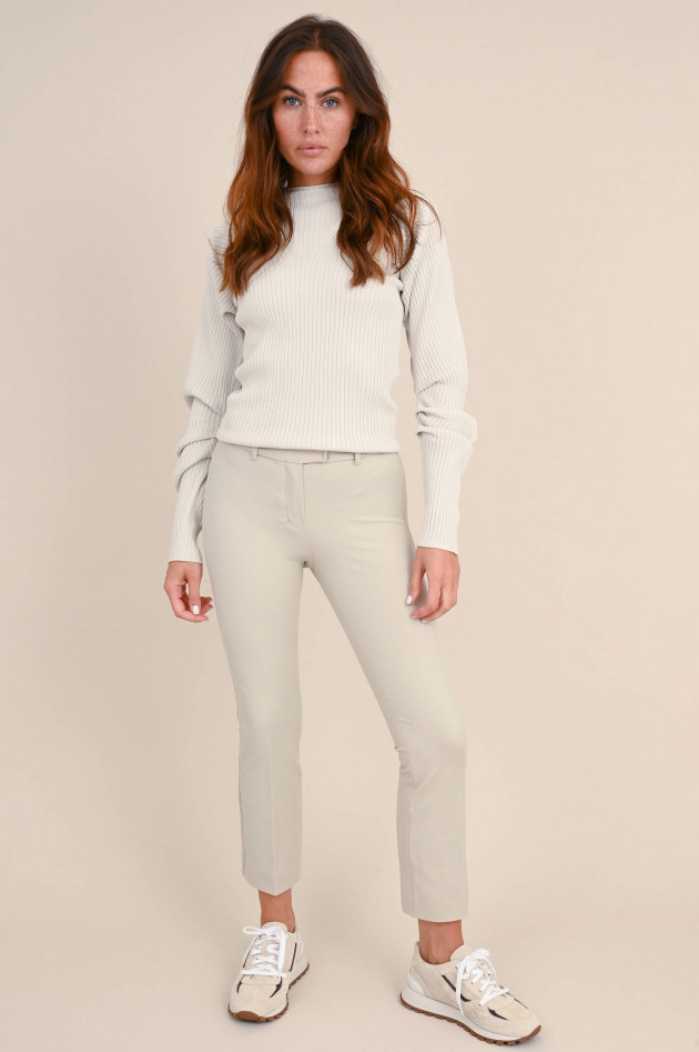 Max Mara-S Piqué Hose UMANITA in Ecru