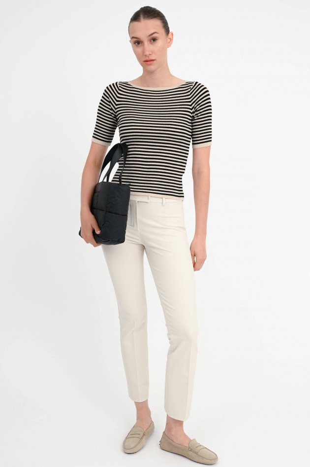 Max Mara-S Piqué Stoffhose UMANITA in Creme