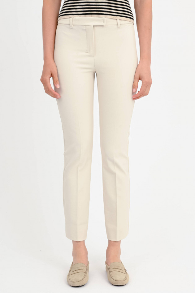 Max Mara-S Piqué Stoffhose UMANITA in Creme
