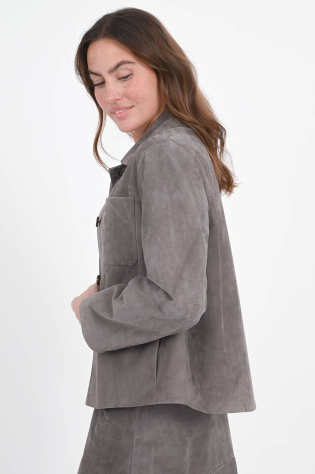 Max Mara-S Lederjacke CLEO in Anthrazit