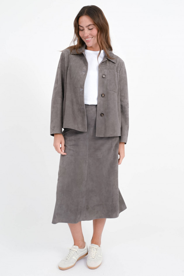 Max Mara-S Lederjacke CLEO in Anthrazit
