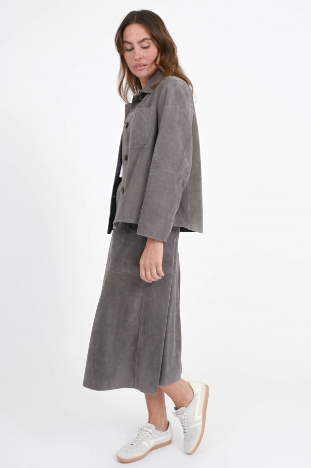 Max Mara-S Lederjacke CLEO in Anthrazit