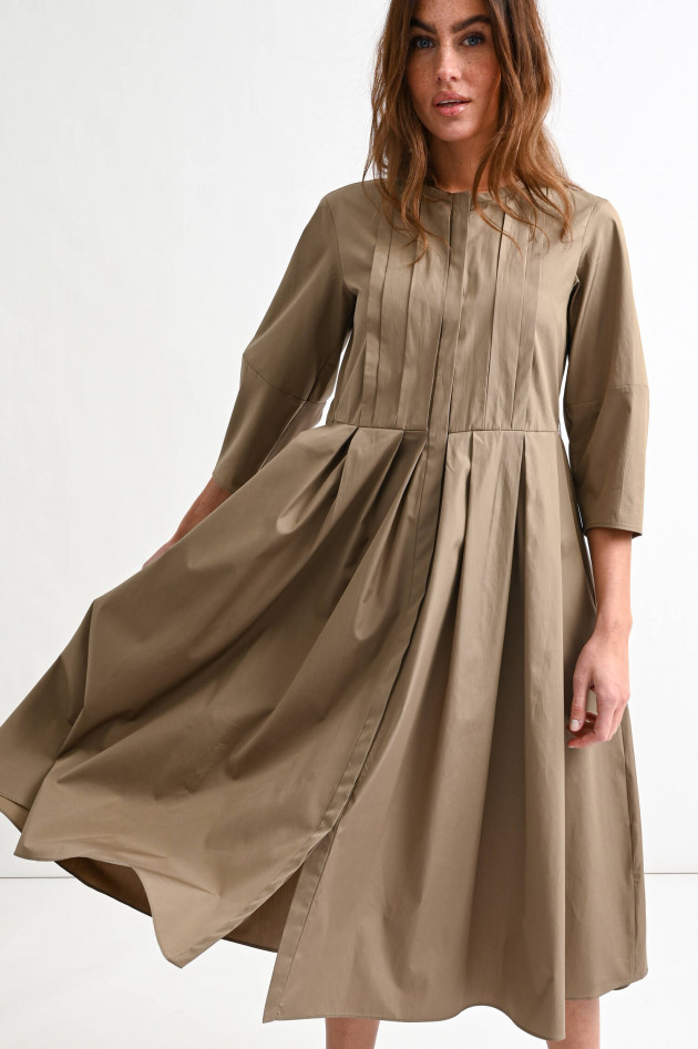 Max Mara-S Midi-Kleid SONNI mit Falten in Taupe