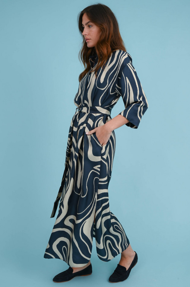 Max Mara-S Hemdblusenkleid GARONNA in Navy/Creme