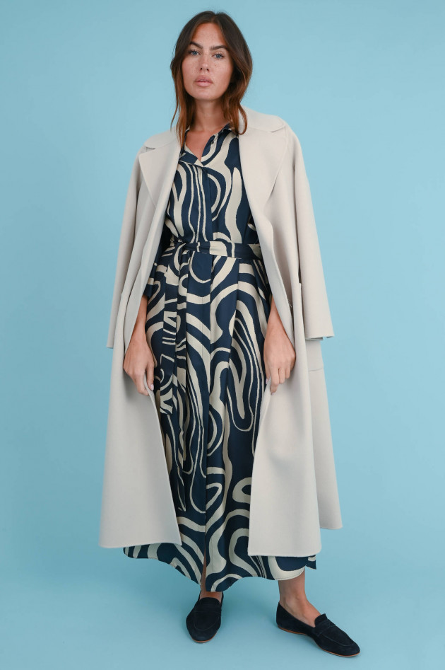 Max Mara-S Hemdblusenkleid GARONNA in Navy/Creme