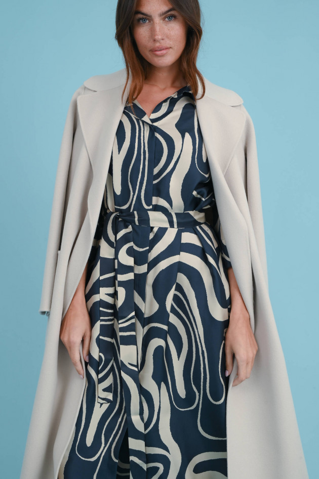 Max Mara-S Hemdblusenkleid GARONNA in Navy/Creme