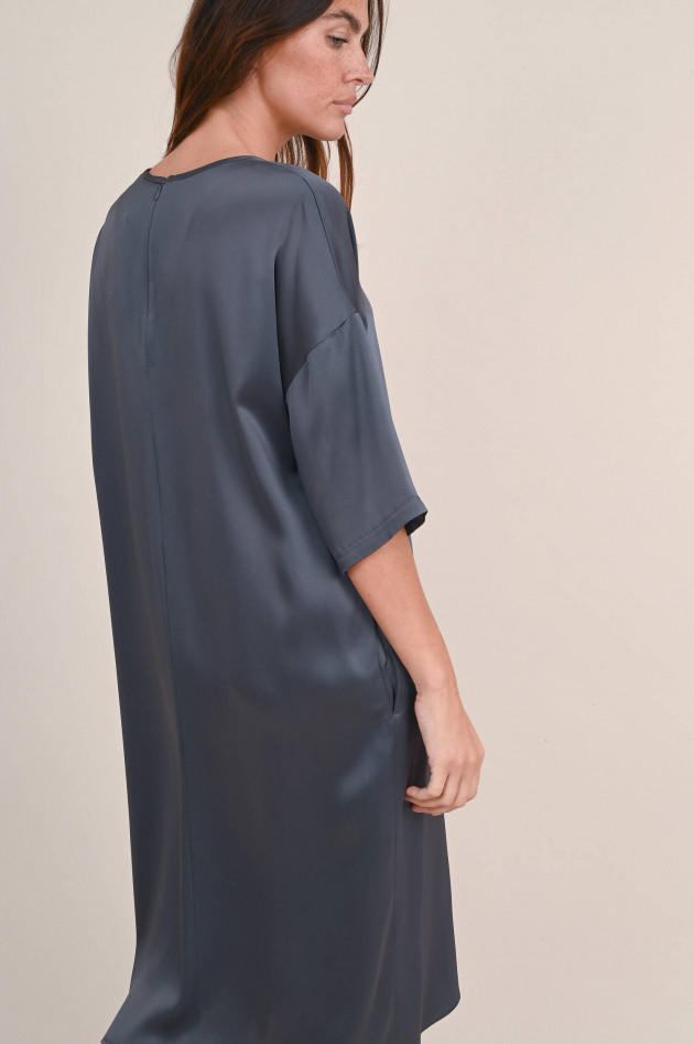 Max Mara-S Satin Kleid TERRA in Anthrazit