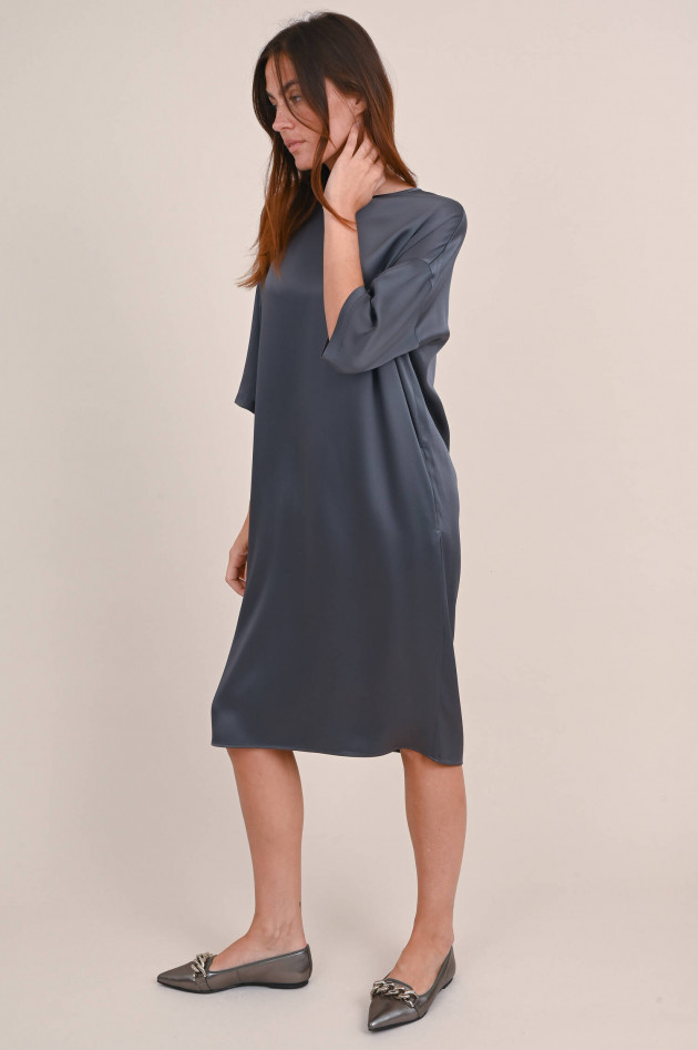 Max Mara-S Satin Kleid TERRA in Anthrazit