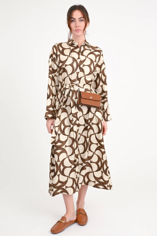 Max Mara-S Seidenkleid ILEANA in Braun/Beige