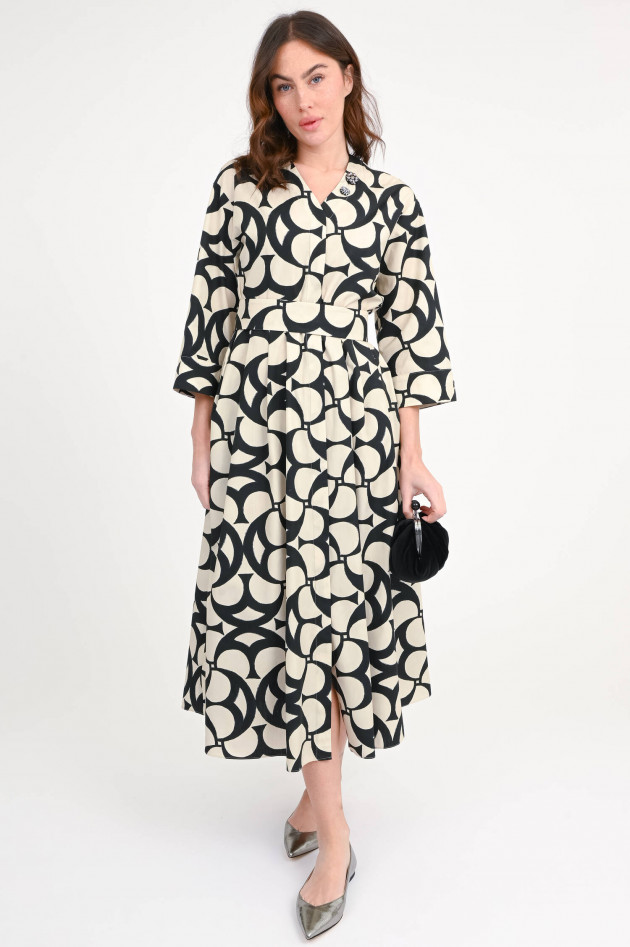 Max Mara-S Kleid ALICE in Schwarz/Beige gemustert