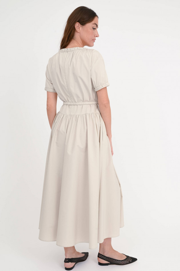 Max Mara-S Midi-Kleid TERRY mit Schmucksteinen in Ecru