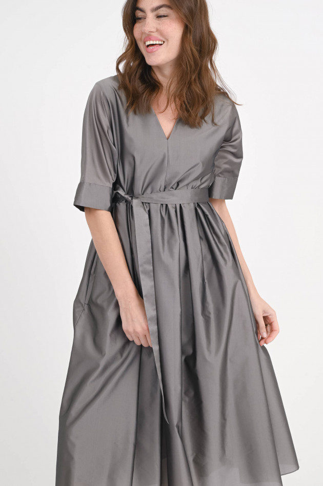 Max Mara-S Kleid VIOLA mit ausgestelltem Rock in Silbergrau
