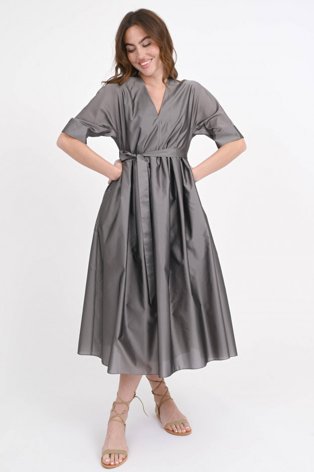 Max Mara-S Kleid VIOLA mit ausgestelltem Rock in Silbergrau