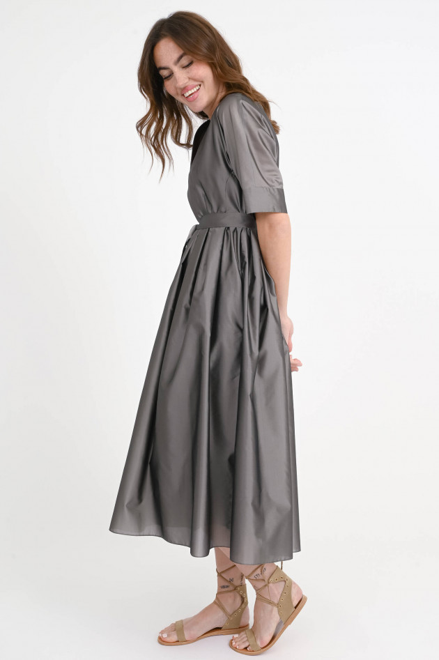 Max Mara-S Kleid VIOLA mit ausgestelltem Rock in Silbergrau