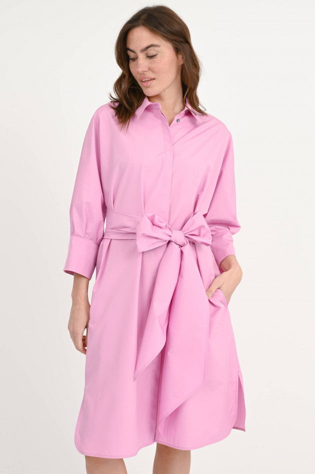 Max Mara-S Baumwoll-Kleid TABATA mit Gürtel in Candy Pink