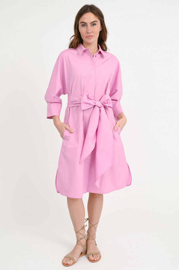 Max Mara-S Baumwoll-Kleid TABATA mit Gürtel in Candy Pink
