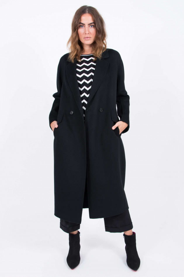 Max Mara-S Wollmantel in Schwarz