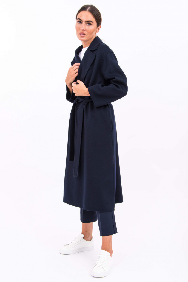 Max Mara-S Schurwoll-Mantel ELENA in Navy