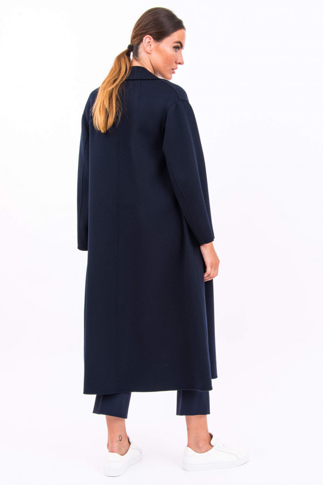 Max Mara-S Schurwoll-Mantel ELENA in Navy