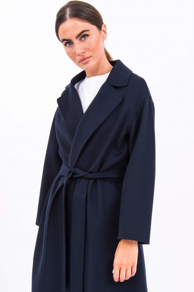 Max Mara-S Schurwoll-Mantel ELENA in Navy