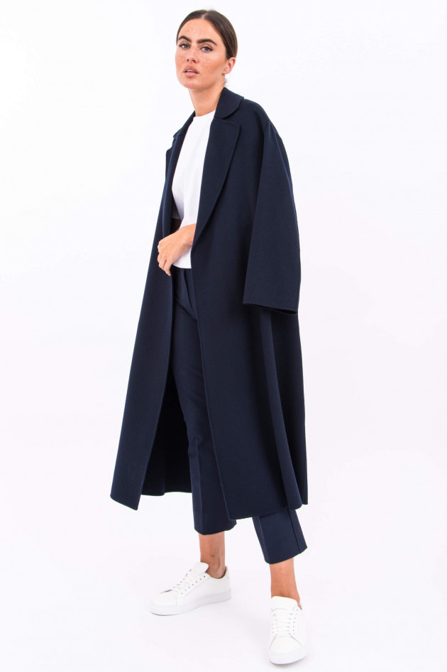 Max Mara-S Schurwoll-Mantel ELENA in Navy