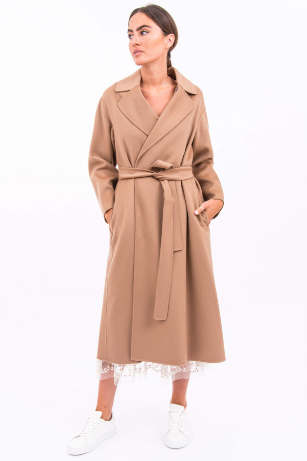 Max Mara-S Schurwoll-Mantel ELENA in Camel