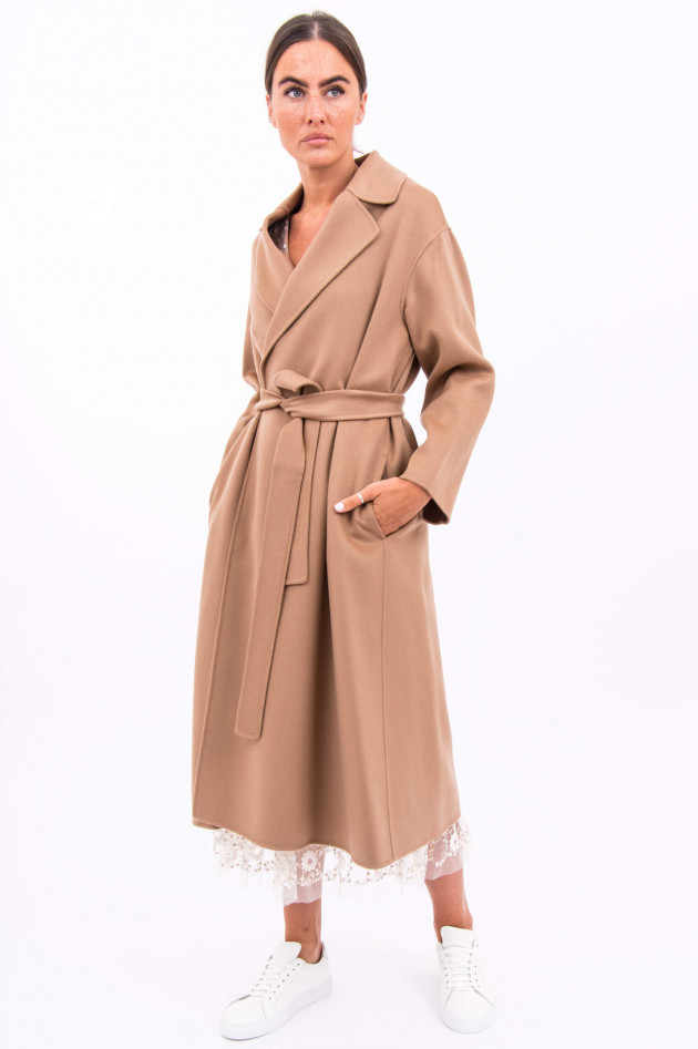 Max Mara-S Schurwoll-Mantel ELENA in Camel