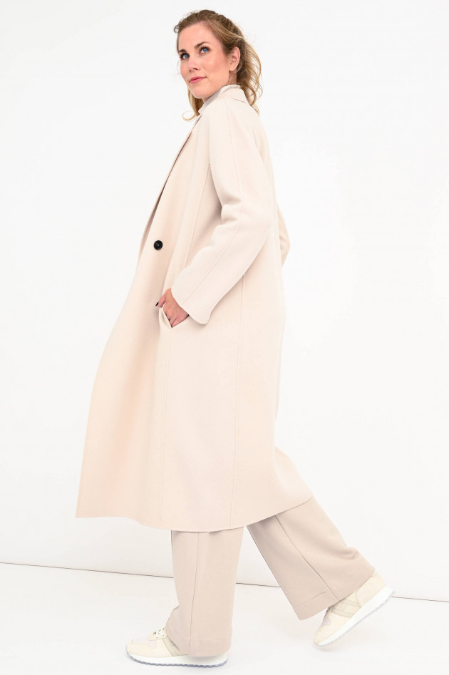 Max Mara-S Maxi-Mantel MINIMAL in Creme