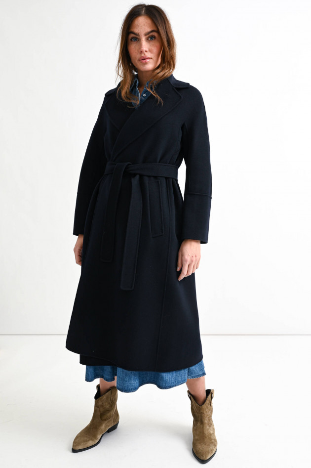 Max Mara-S Maxi-Wollmantel ELISA in Midnight