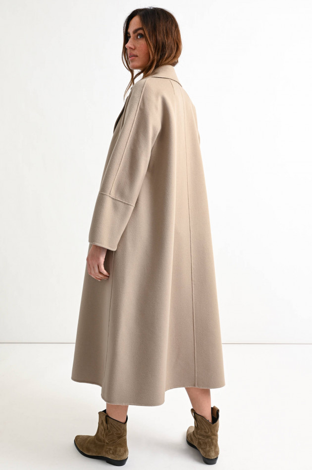 Max Mara-S Maxi-Wollmantel ELISA in Taupe