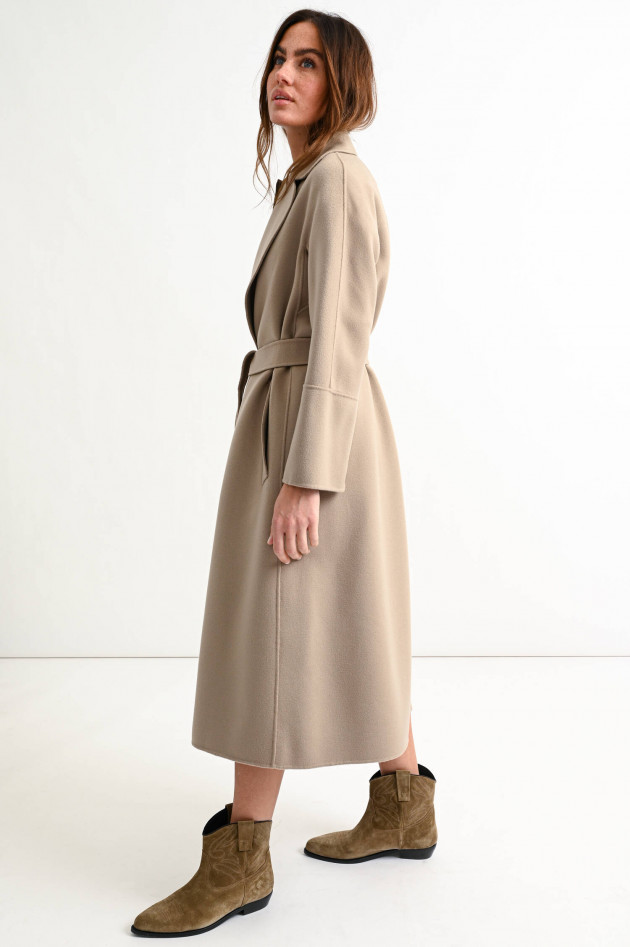 Max Mara-S Maxi-Wollmantel ELISA in Taupe