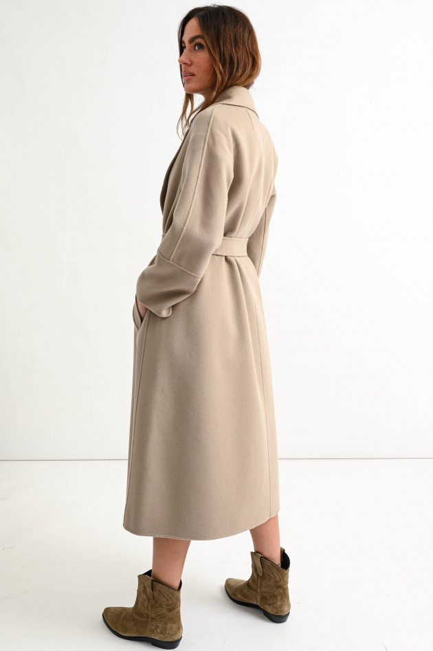 Max Mara-S Maxi-Wollmantel ELISA in Taupe