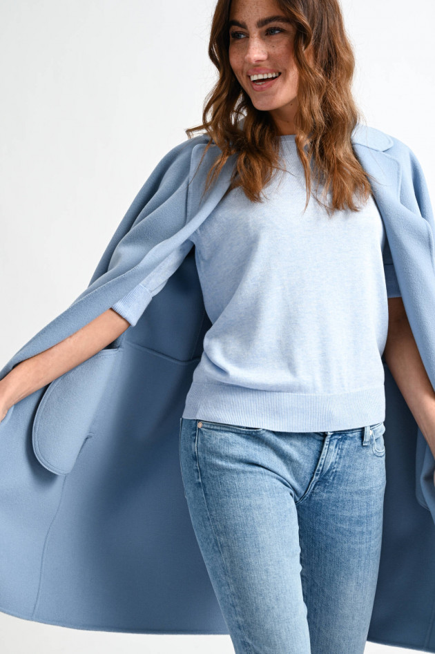 Max Mara-S Bindemantel ARONA in Rauchblau