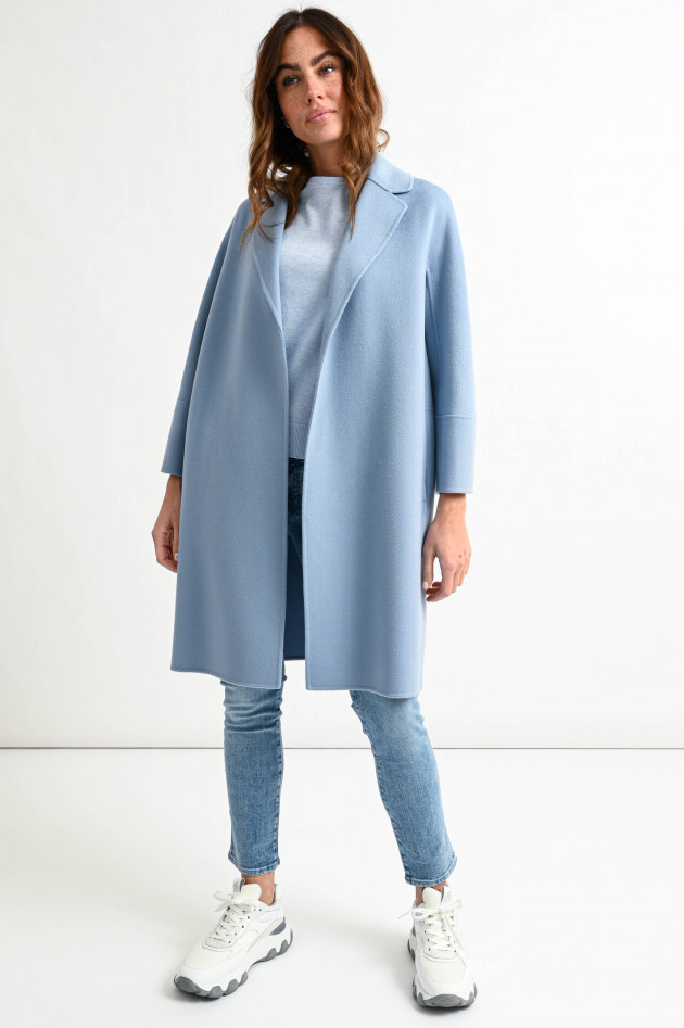 Max Mara-S Bindemantel ARONA in Rauchblau