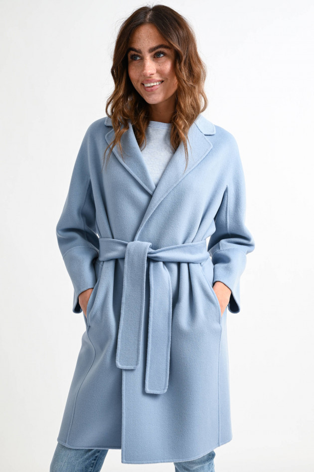 Max Mara-S Bindemantel ARONA in Rauchblau