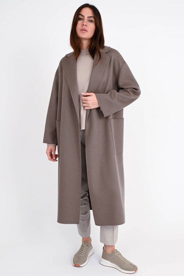 Max Mara-S Mantel NINA aus Wolle in Taupe