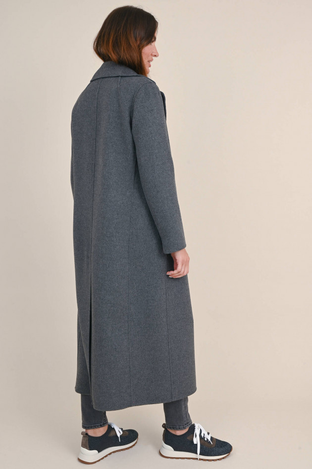Max Mara-S Doppelreihiger Wollmantel PARIDE in Dunkelgrau