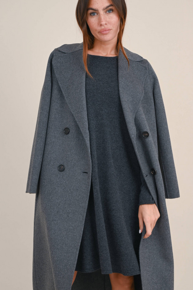 Max Mara-S Doppelreihiger Wollmantel PARIDE in Dunkelgrau