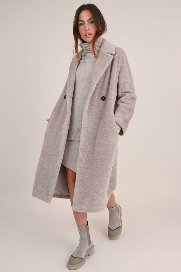 Max Mara-S Teddy Mantel ZAIRE in Taupe