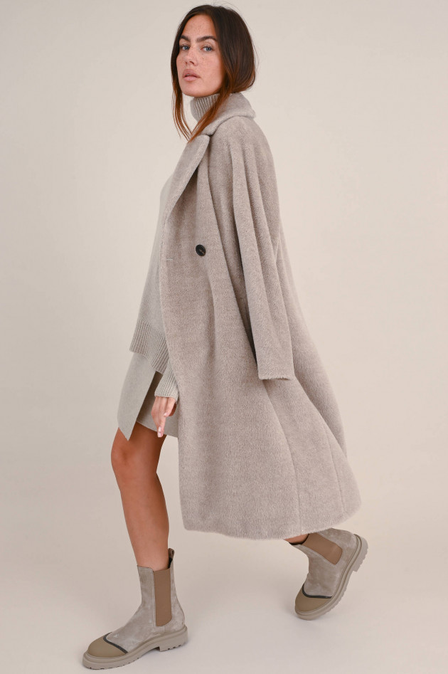 Max Mara-S Teddy Mantel ZAIRE in Taupe